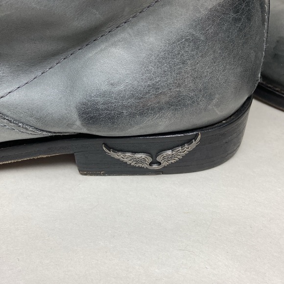 Zadig and Voltaire leather moto boots size 38, gorgeous blue leather - Picture 3 of 11